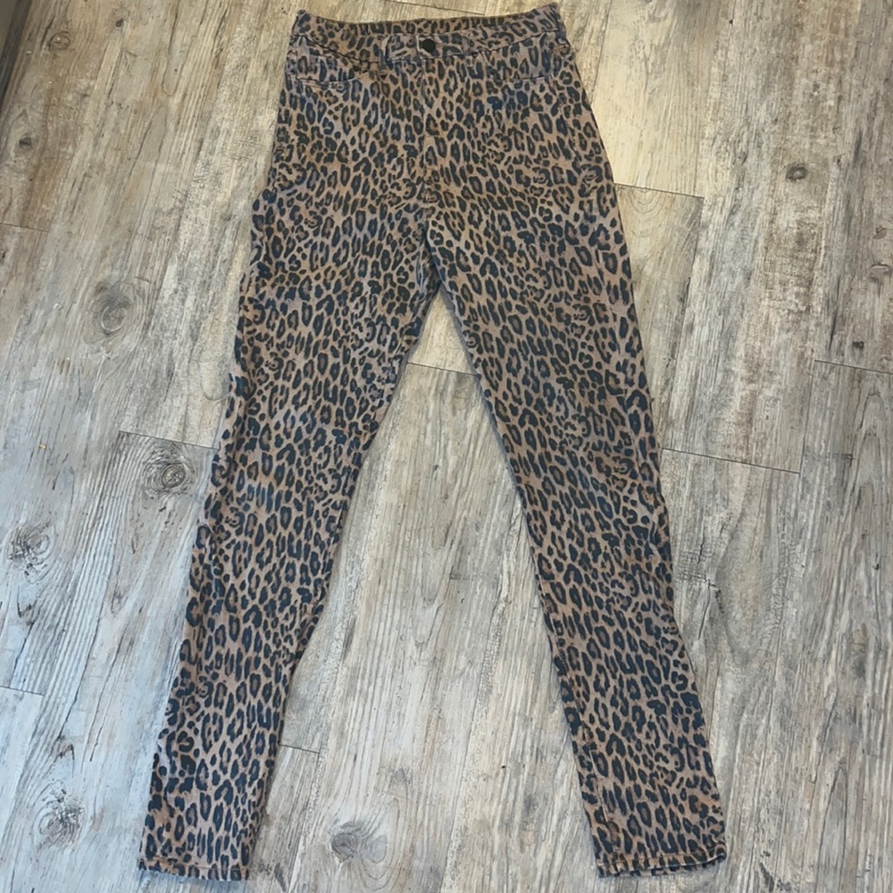 Super high rise cheetah jeans